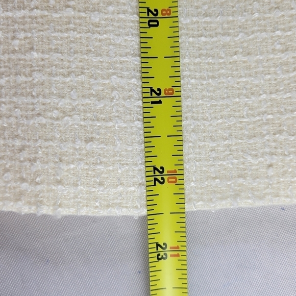 Talbots Blazer Size 8 Cream Wool Blend Nubby Pockets 3/4 Sleeve 6 Button Lined - Picture 9 of 12